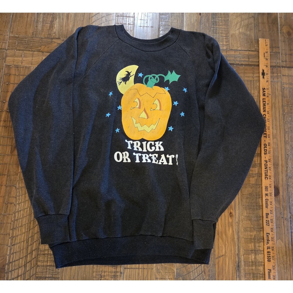 Vintage HealthKnit Trick Or Treat Halloween Pullover Sweatshirt Women’s XL...